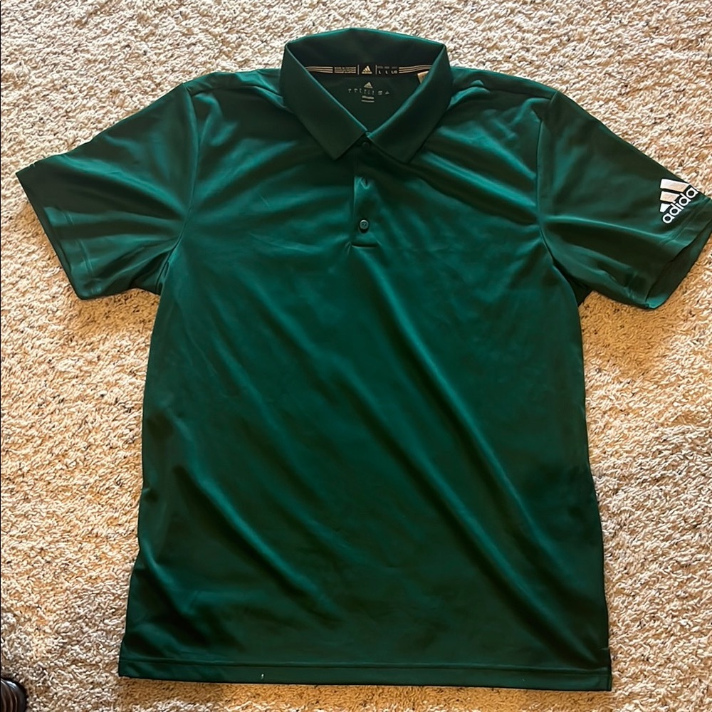 Adidas Men's Green Polo Shirt